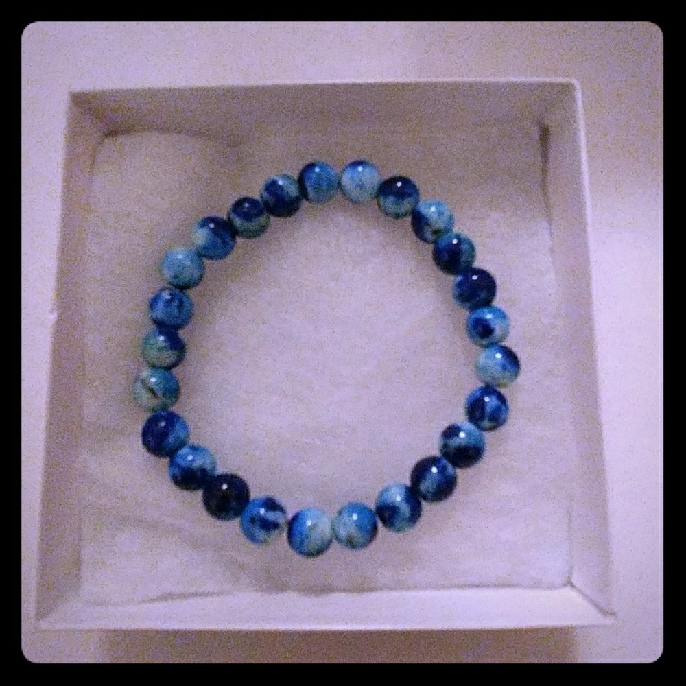 Navy & Blue Jade Stone Bracelet